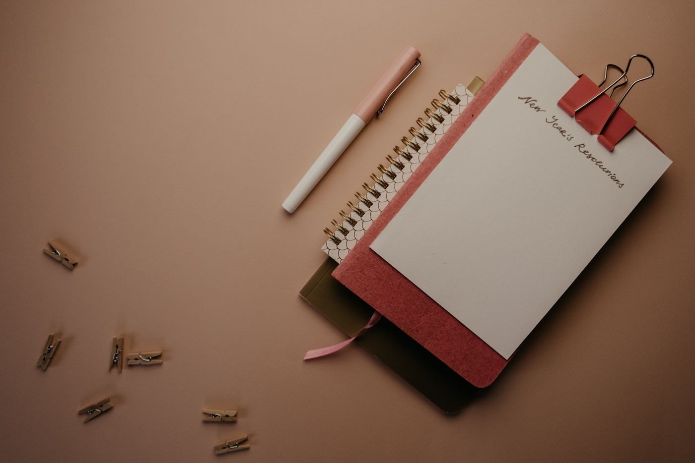 A notebook for recording plans and decisions